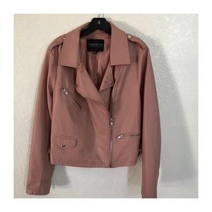Forever 21 pink leather jacket